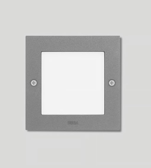 Bega Wandinbouwarmatuur, voor binnen- en buiten, zilver 3000 K