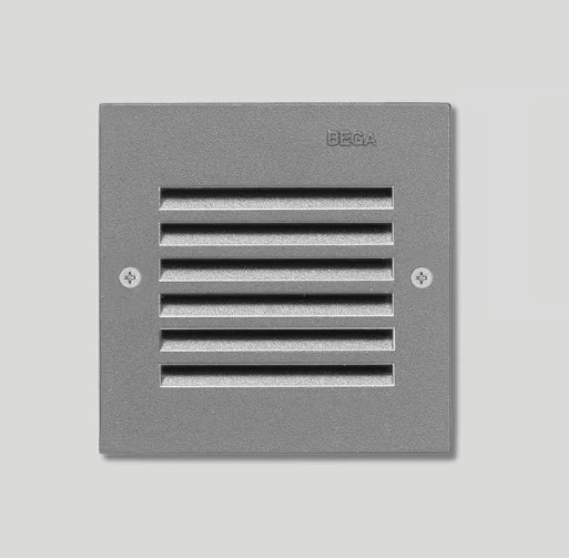 Bega Wandinbouwarmatuur, voor binnen- en buiten, zilver 3000 K