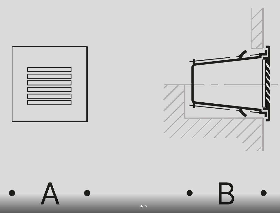 Bega Wandinbouwarmatuur, voor binnen- en buiten, grafiet 3000 K