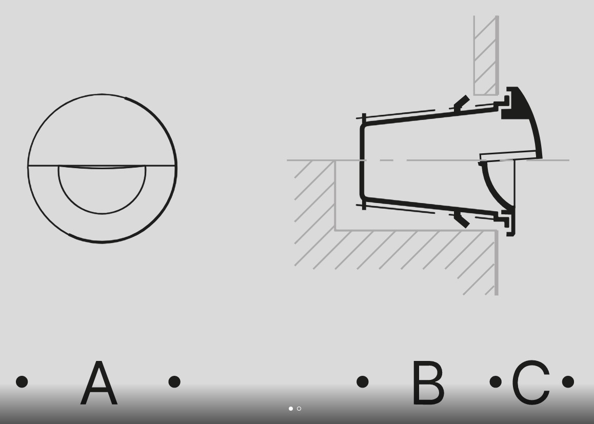 Bega Wandinbouwarmatuur, voor binnen- en buiten, grafiet 3000 K