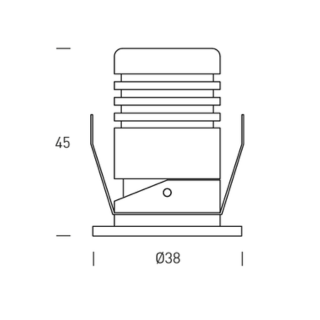 Hofflights Inbouw Plafondverlichting LUXEMBOURG 3W 2K7 10° wit