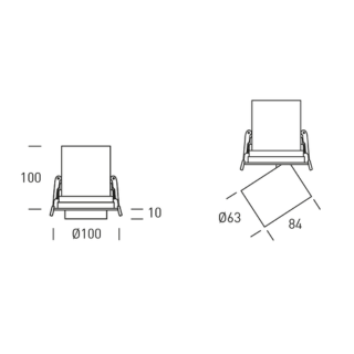  Hofflights Inbouw Plafondverlichting |1.1070.0212 andorra 12W 3K 24° zwart