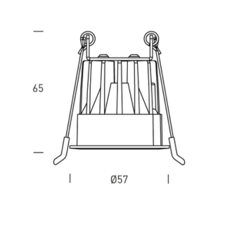 Hofflights Inbouw Plafondverlichting QATAR 8W 3K 24° W/ZW