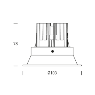 Hofflights Inbouw Plafondverlichting | 1.1105.0112 LAOS12 deep 12W 3K wit