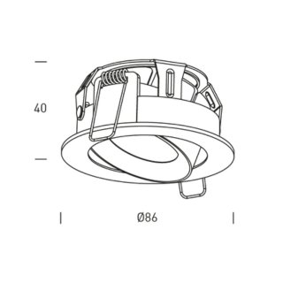 HOFFLIGHTS INBOUW PLAFONDVERLICHTING 1.1055.0112 amsterdam 7W 3K 36° wit