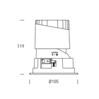 Hofflights inbouw plafondverlichting | 1.1075.0112 slovakia 20W 3K 24° wit