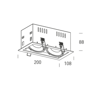  Hofflights Inbouw Plafondverlichting COLOMBIA 20W 2K7~4K 36° ZWART