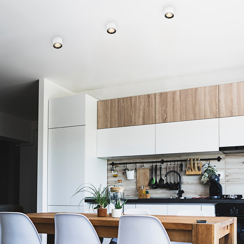 Hofflights plafondopbouw verlichting | 1.2000.1212 nepal rond 7W 3K 24° zwart/messing