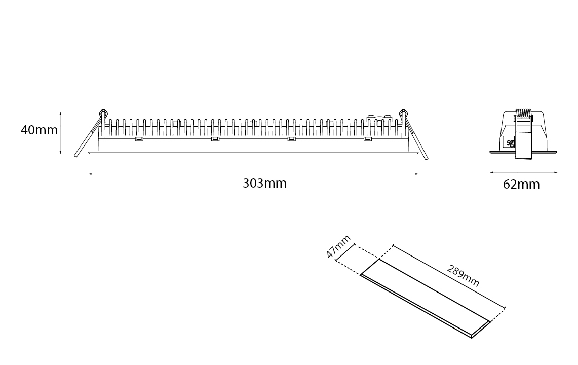 SG Inspire R 150 zwart led 2700K fase afsnijding