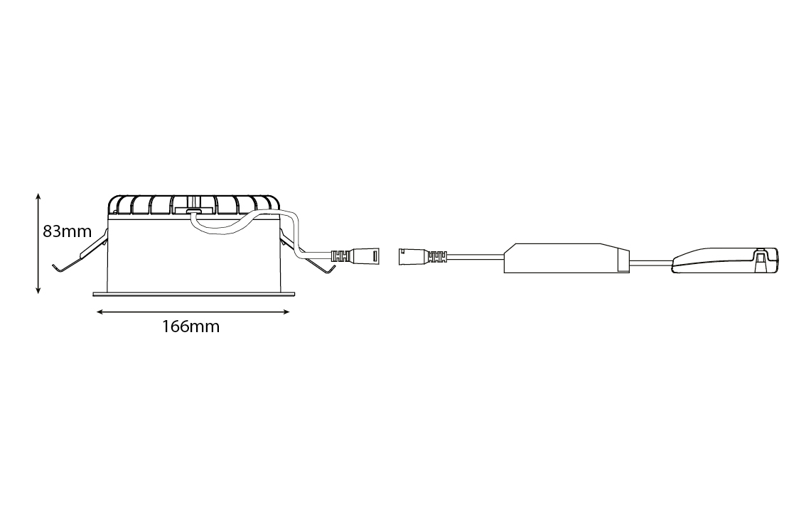 SG Lighting rax soft 150 satin 3000LM 4000K dali