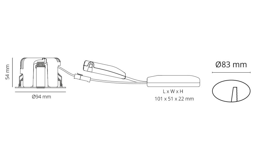 SG Junistar Isosafe zwart TW 2000-4000K leddim