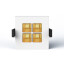 Four Square downlight 7W 80x80mm 2.250K goud wit ex. driver