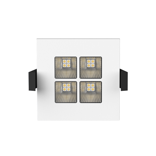 Four Square downlight 7W 80x80mm 2.700K zilver wit ex. driver
