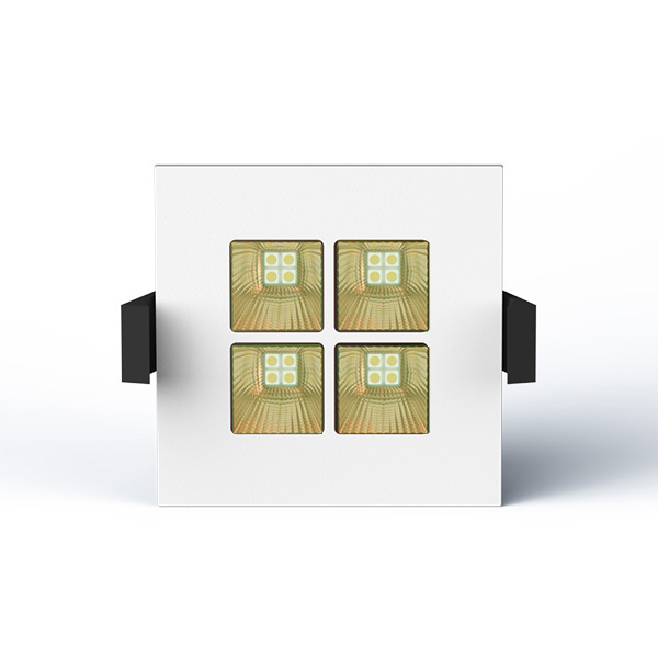 Four Square downlight 7W 80x80mm 2.550K classic goud wit ex.driver