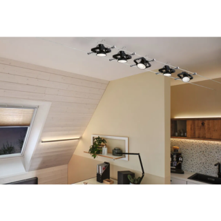 Paulmann Standaard 12 V LED-reflector GU5,3 Set van 1 445lm 6,5W 2700K dimbaar Zwart mat