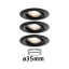 Paulmann LED-inbouwlamp Nova Mini Coin Basisset zwenkbaar rond 66mm 15° Coin 3x4W 3x310lm 230V 2700K Zwart mat