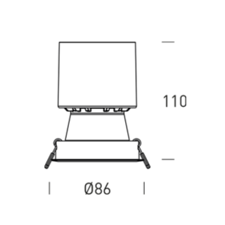 Hofflights downlight | 1.1080.0118 bonn wit 14/20/28 2,7K-3,2K-4K 30GR