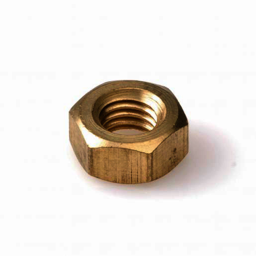 Hoenderdaal Zeskantmoer messing blank din934 M6