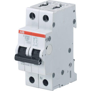 Abb S 201 installatieautomaat D karakteristiek 40a 1P 1 beveiligd incl nul 2te