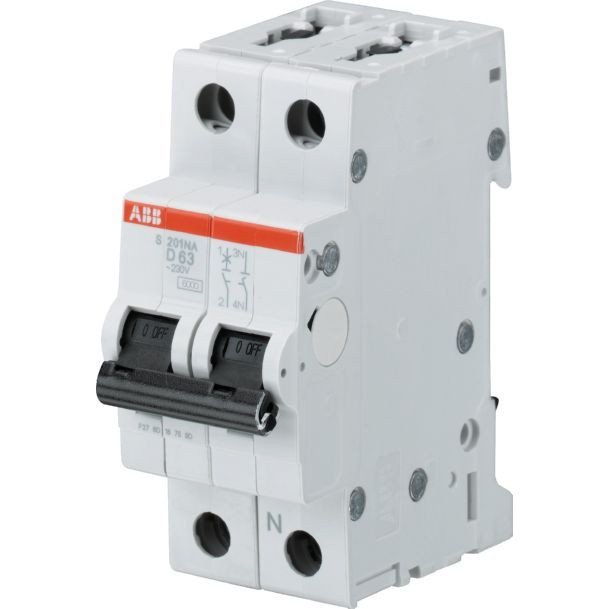 Abb System pro M compact installatieautomaat D karakteristiek 4a 1P 1 beveiligd incl nul 2te