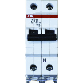 Abb System pro M compact installatieautomaat Z karakteristiek 16a 1P 1 beveiligd incl nul 2te