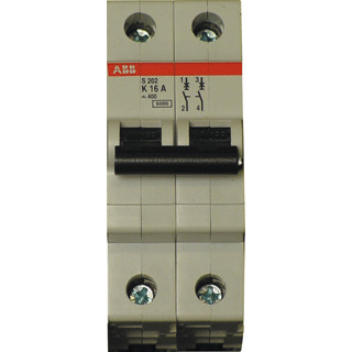 Abb S 202 installatieautomaat Z karakteristiek 20a 2P 2 beveiligd 2te