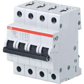 Abb System pro M compact installatieautomaat D karakteristiek 25a 3P 3 beveiligd incl nul 4te