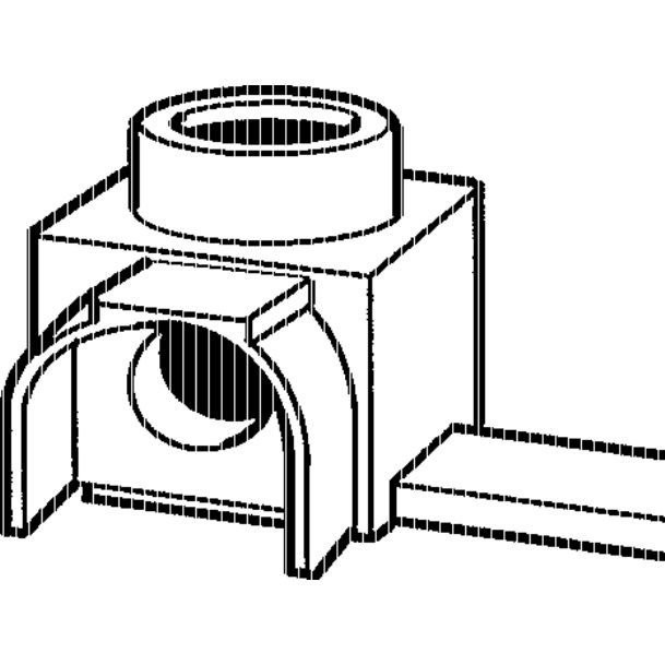 Abb Aansluitklem pin aansluitdiameter 6-25MM aansluitpin 15MM 90 graden