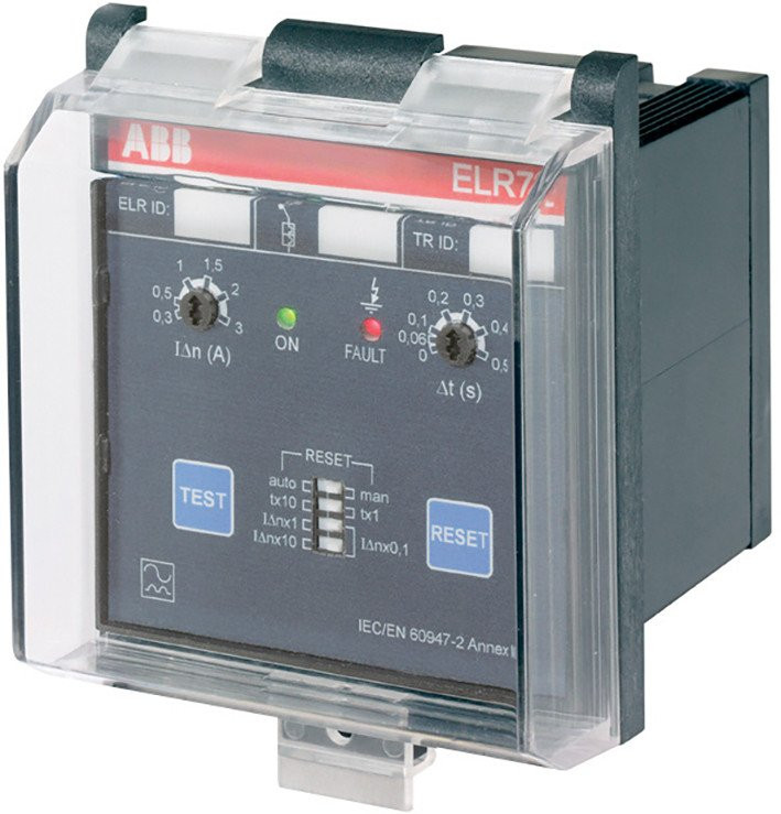 Abb Aardfoutrelais inbouw 72x72mm 2 wissel 24-48vac/DC