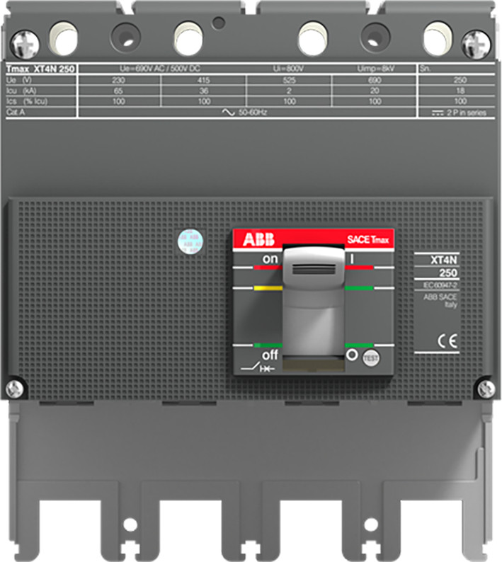 Abb Aardlekautomaat 250a spreidingsvlaggen accessoires casette voedings module XT4N 250 breaking unit FF 4 :with access
