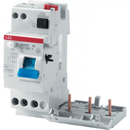 Abb Aardlekblok 25a 0,03a 2 modules