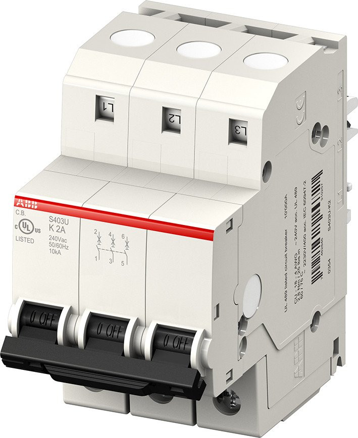 Abb Adapterplaat L1/L2/L3 63a voeding boven