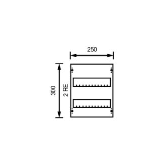 Abb Afdekplaat met sleuf HXB 300x250mm