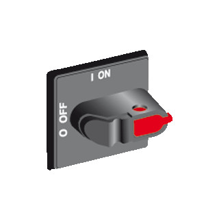 Abb Bedieningsknop rood/geel ip54 vergrendelbaar (niet te overbr) voor O