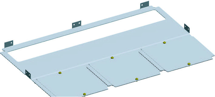 Abb Bodemplaat V.V. flensopeningen TBV sinus membraam/ kabeltule B2/D6