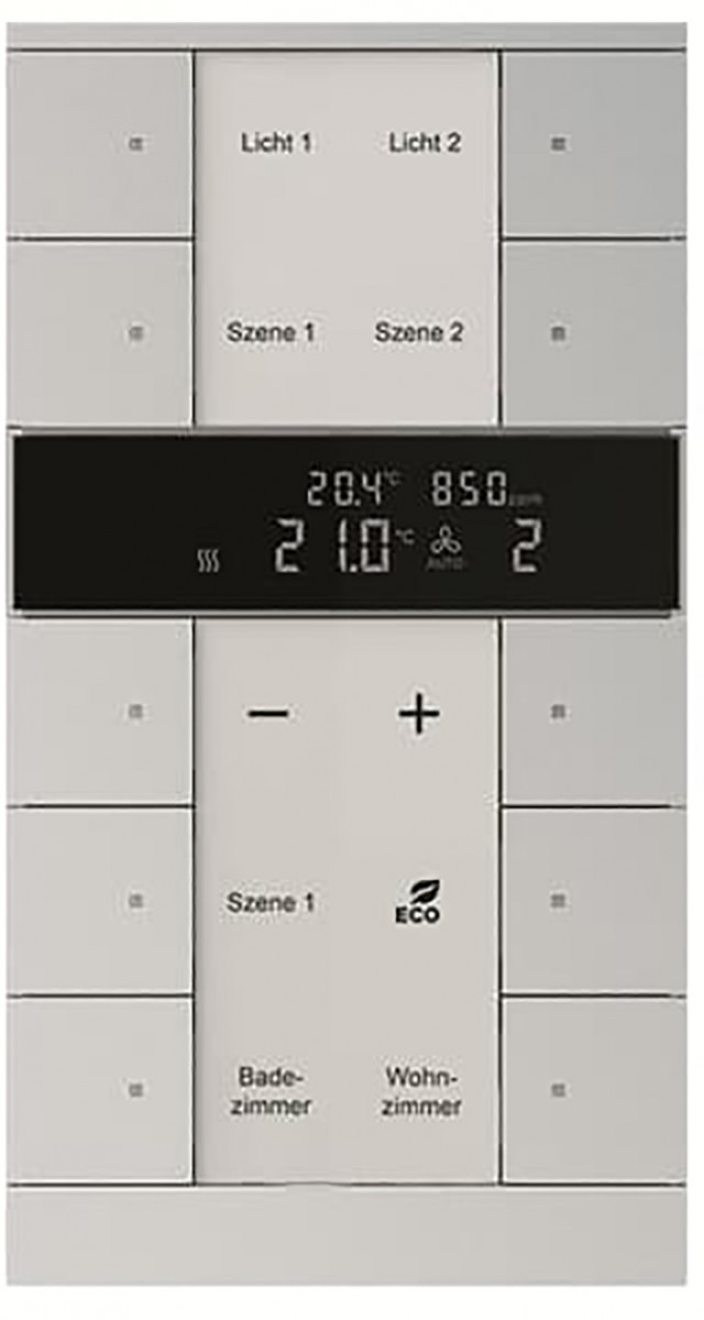 Hvac-Co2 sensor KNX - climaeco alu zilver 10F, ce