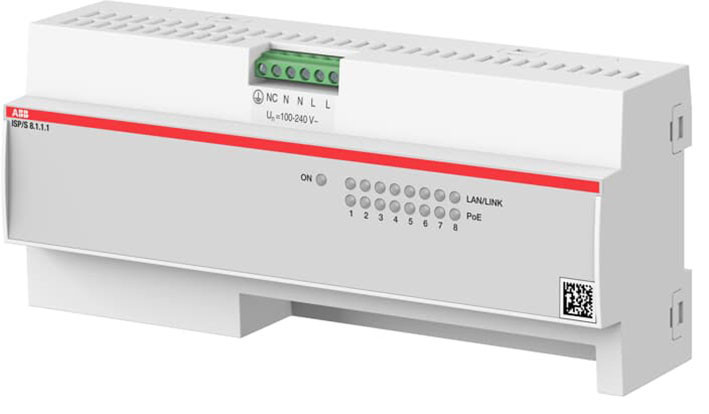 ABB Busch-Jaeger KNX Isp/S8.1.1.1 ip switch poe, 8 poorten