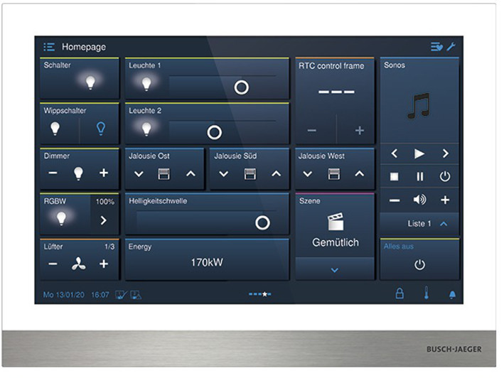 ABB Busch-Jaeger ABB-Welcome H8237-5W-03 welcome ip -touch 10 wit, lan/lan, met ruimtetemperatuurse