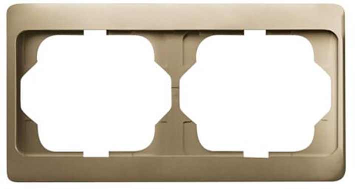 ABB Busch-Jaeger Alpha exclusive Afdekraam Hoekig 2V hor A-brons