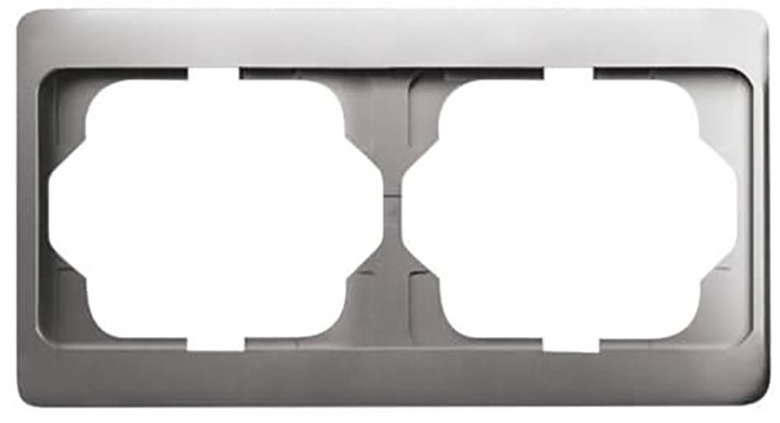 ABB Busch-Jaeger Alpha exclusive Afdekraam Hoekig 2V hor A-platin