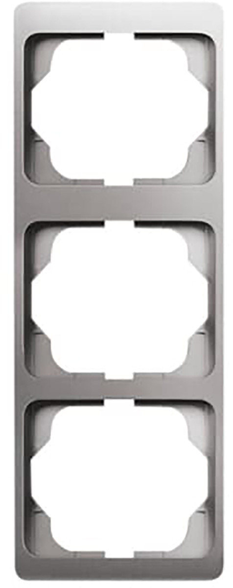 ABB Busch-Jaeger Alpha exclusive Afdekraam Hoekig 3V ver A-platin