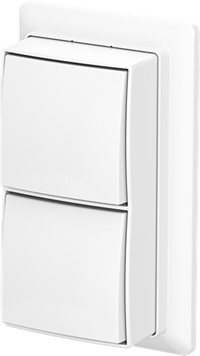 ABB Busch-Jaeger AP plus Schak Wis/wis + plaat opb B-ap+ alpine wit