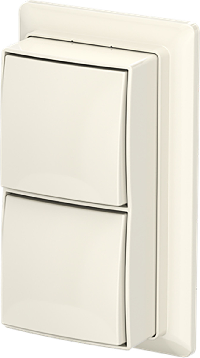 ABB Busch-Jaeger AP plus Schak Wis/wis + plaat opb B-ap+ wit