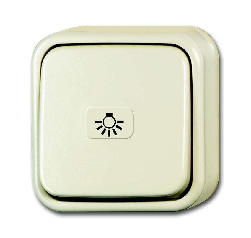 ABB Busch-Jaeger AP Schak Wis lichtsymbool opb ap creme