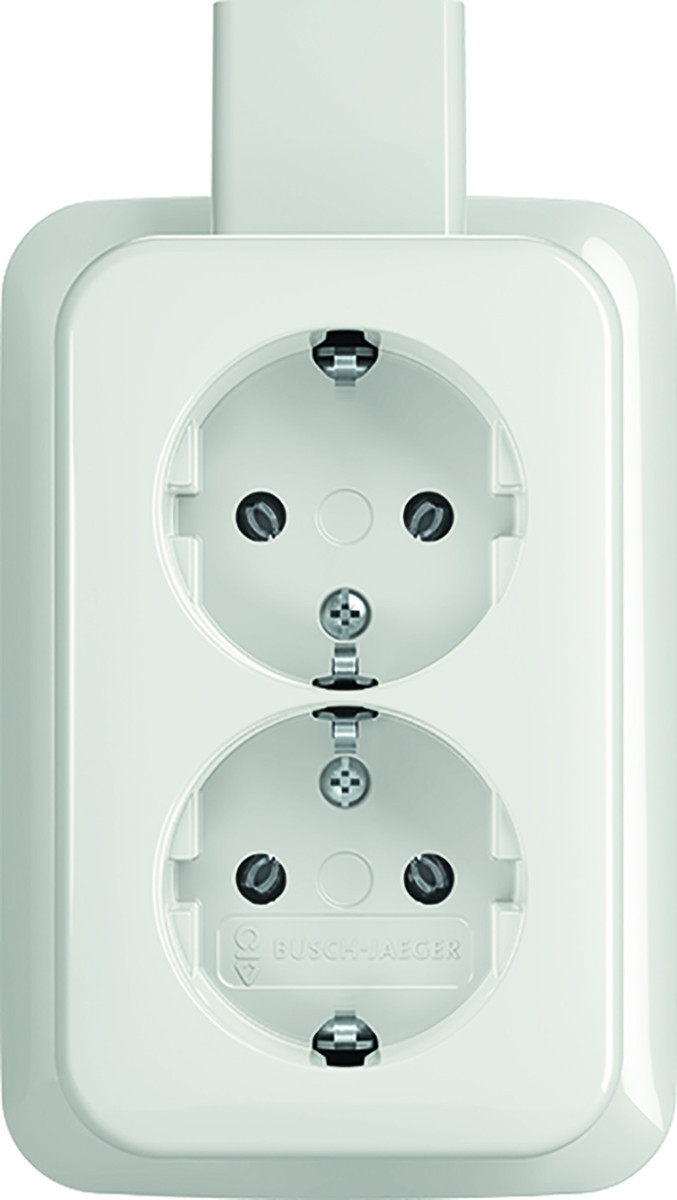 ABB Busch-Jaeger AP WCD Ra dubbel + plaat opb ap alpin