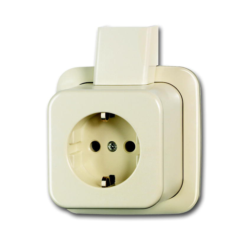 ABB Busch-Jaeger AP WCD Ra + plaat opb ap creme