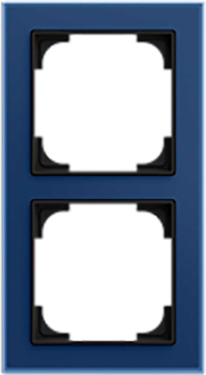 ABB Busch-Jaeger Art linear Afdekraam 2-voudig art-glas blauw