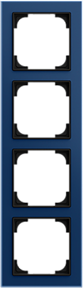 ABB Busch-Jaeger Art linear Afdekraam 4-voudig art-glas blauw