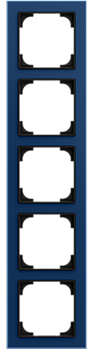 ABB Busch-Jaeger Art linear Afdekraam 5-voudig art-glas blauw