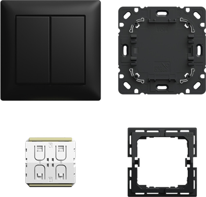 ABB Busch-Jaeger Balance Foh-Schakelaarset 3 sets si-B-matzwart